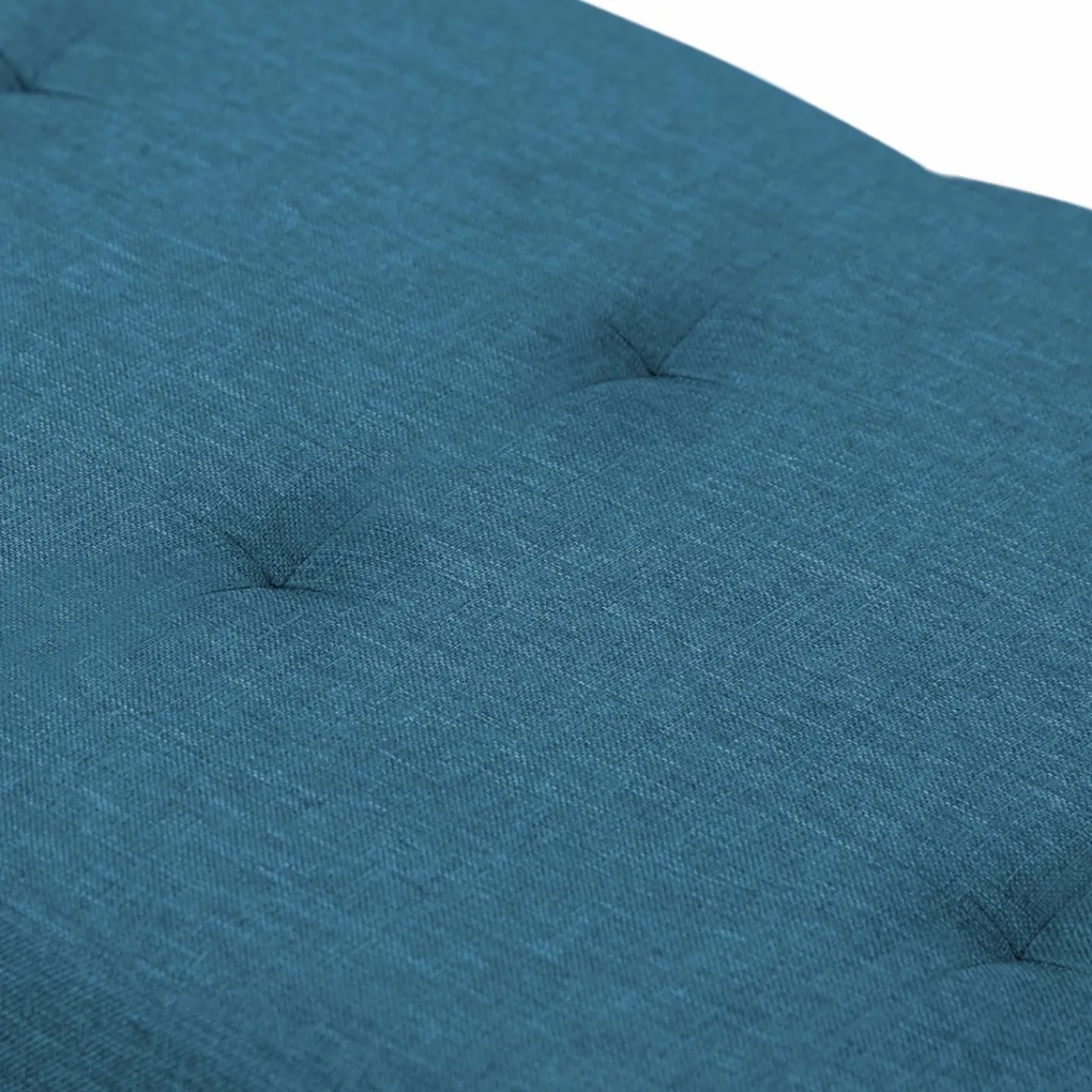 Banquette rangement tissu bleu canard en lin*IDMarket Clearance