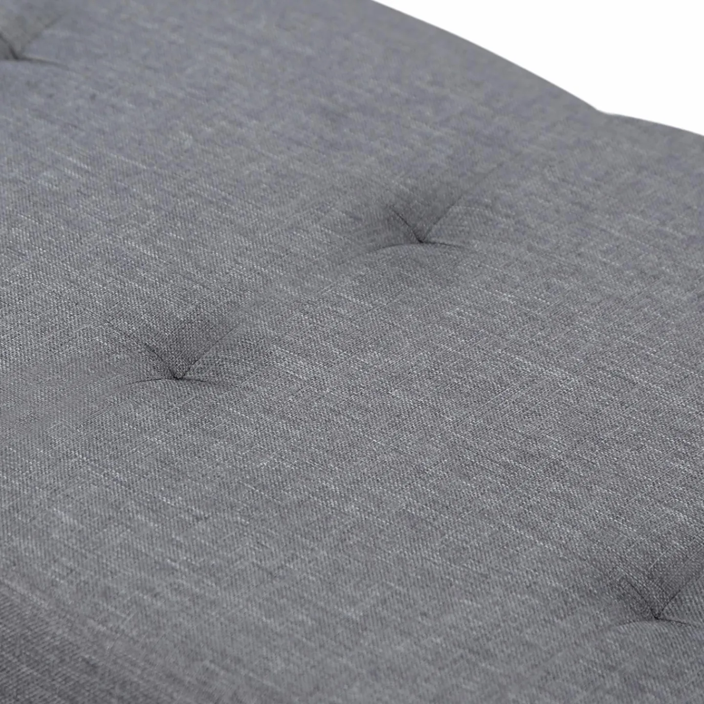 Banquette rangement tissu gris anthracite en lin*IDMarket Clearance