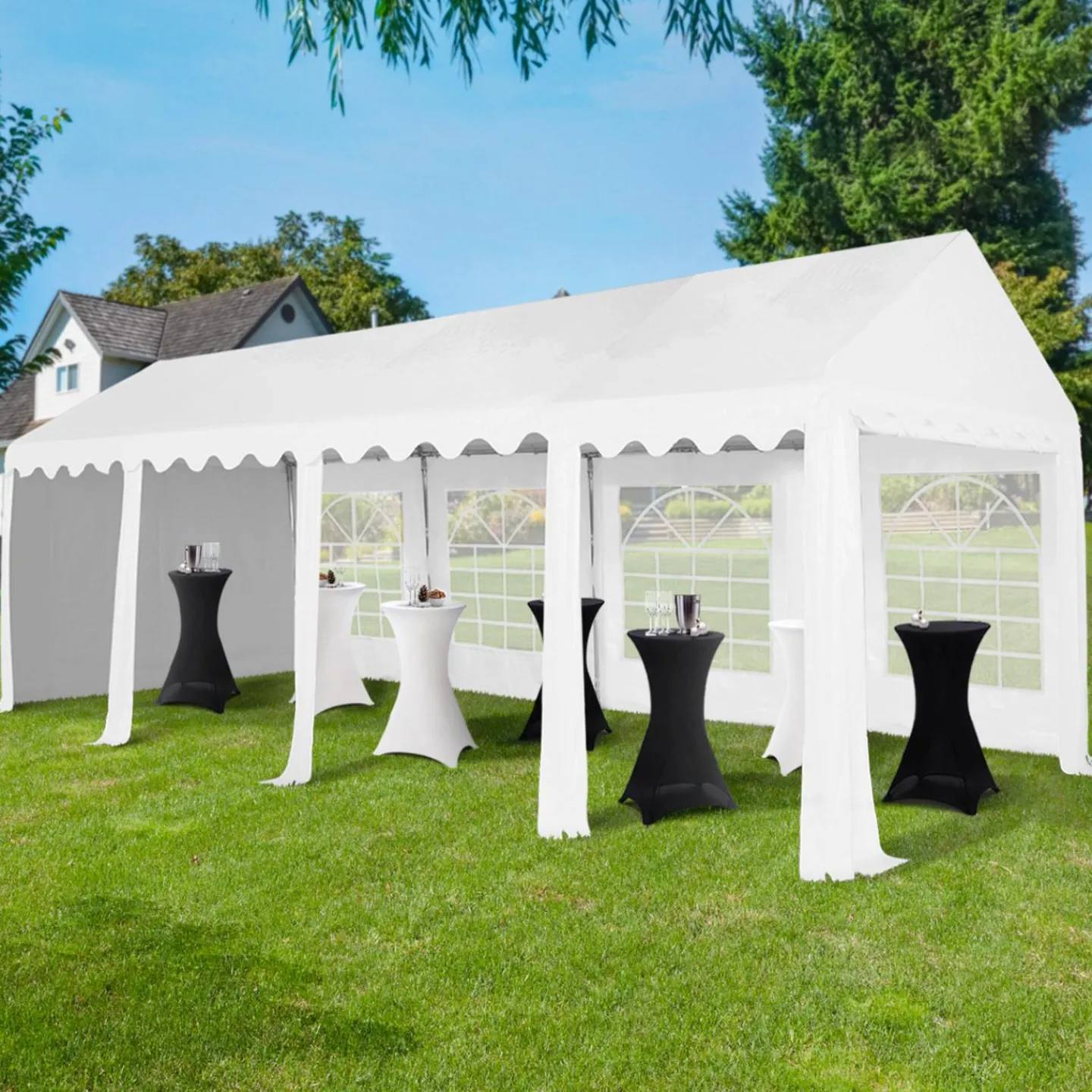 Barnum 4x8 m blanc pour réceptions*IDMarket Outlet