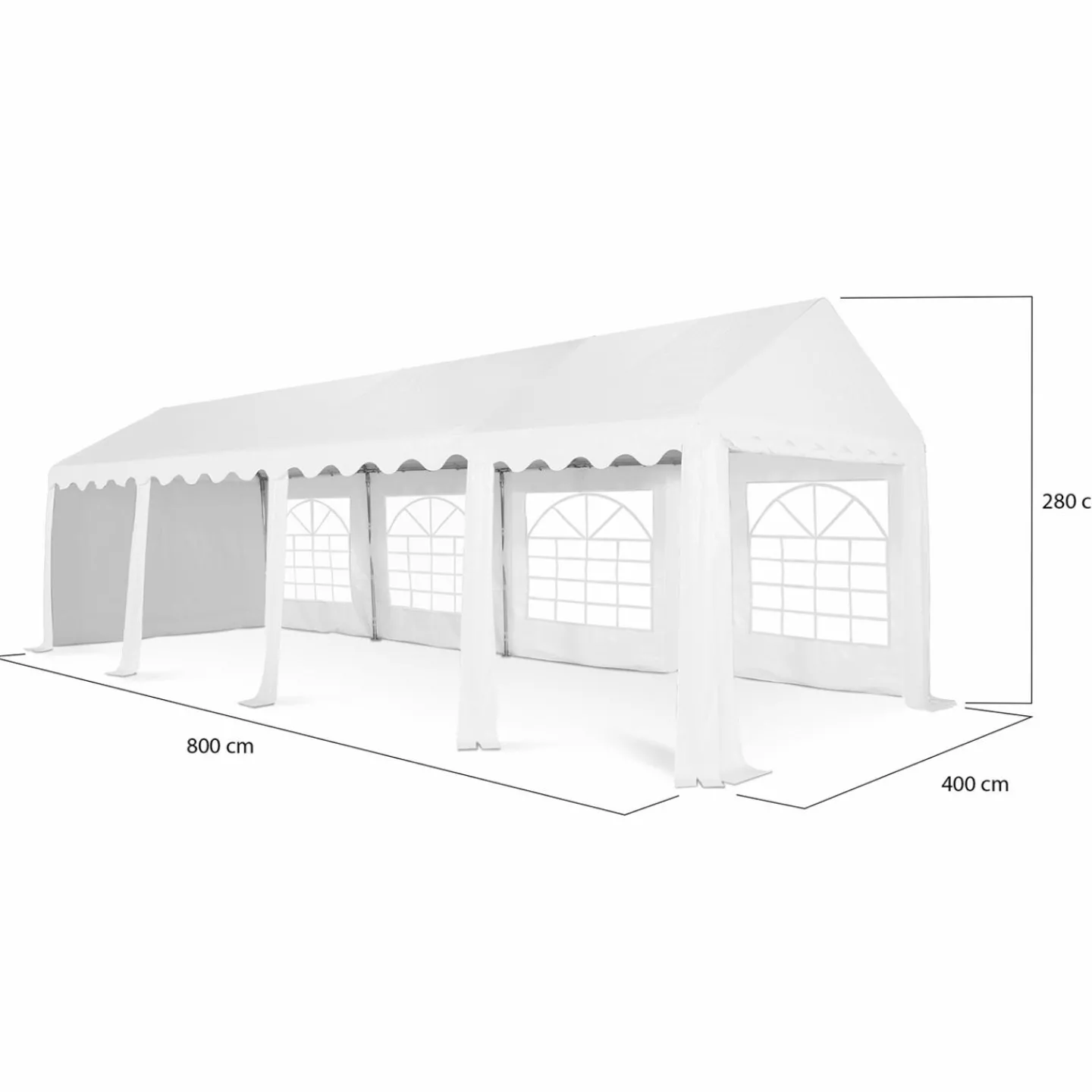 Barnum 4x8 m blanc pour réceptions*IDMarket Outlet