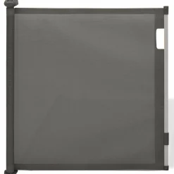 Barrière extensible pour chien et animaux domestiques 130cm grise*IDMarket Discount