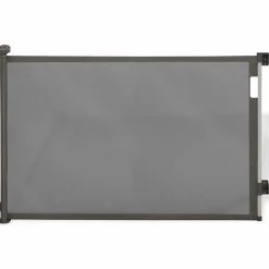 Barrière extensible pour chien et animaux domestiques 130cm grise*IDMarket Discount