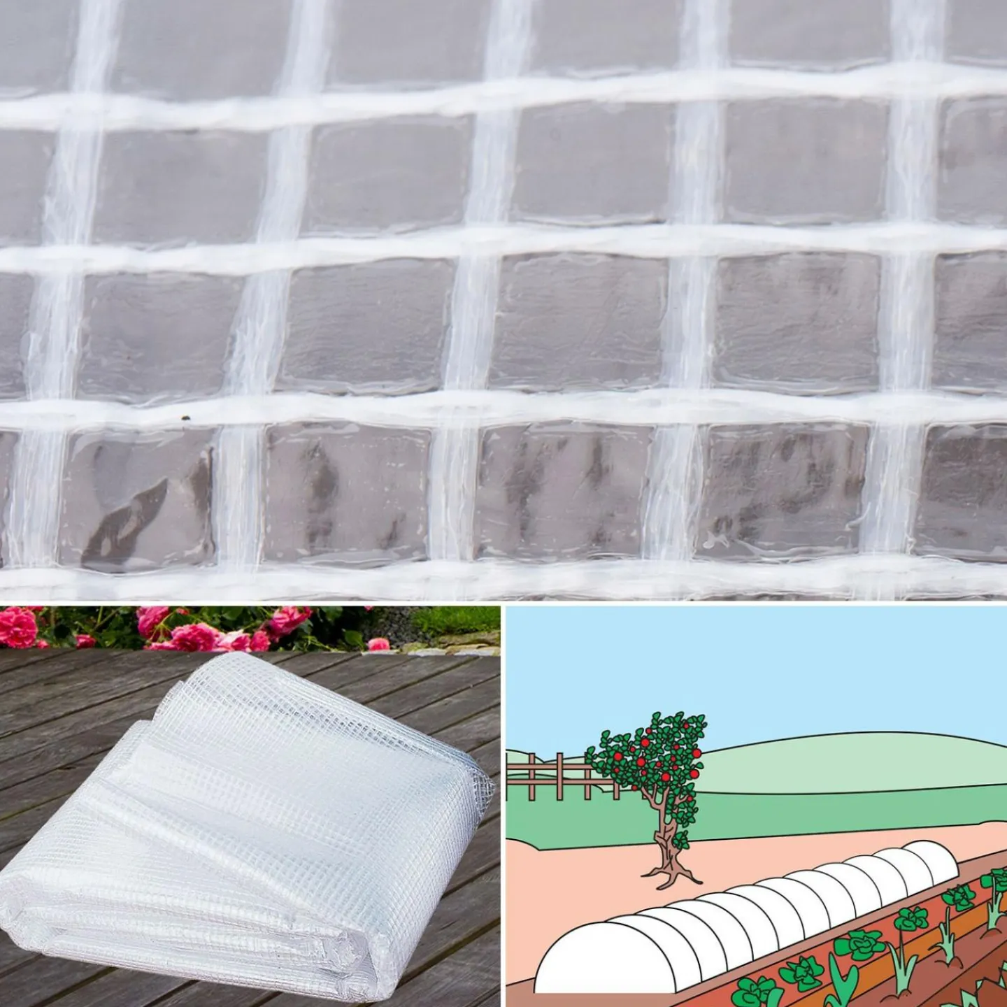 Bâche armée transparente 4x6 m renforcée*IDMarket Sale