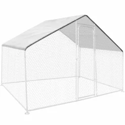 Bâche imperméable blanche pour poulailler de 6 à 24 m2*IDMarket