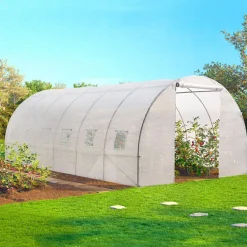 Bâche serre tunnel relevable blanche 3x6m*IDMarket Sale