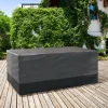 Bâche table de jardin rectangulaire imperméable grise et noire*IDMarket Outlet