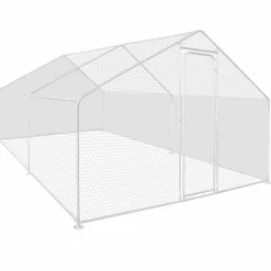 Bâches waterproof pour enclos poulaillers blanches 150 gr 1 arrière + 2 côtés*IDMarket Hot