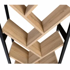 Bibliothèque arbre style industriel bois et métal 10 niveaux*IDMarket Discount