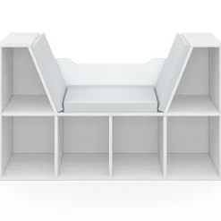 Bibliothèque banc blanche 6 cases*IDMarket Discount