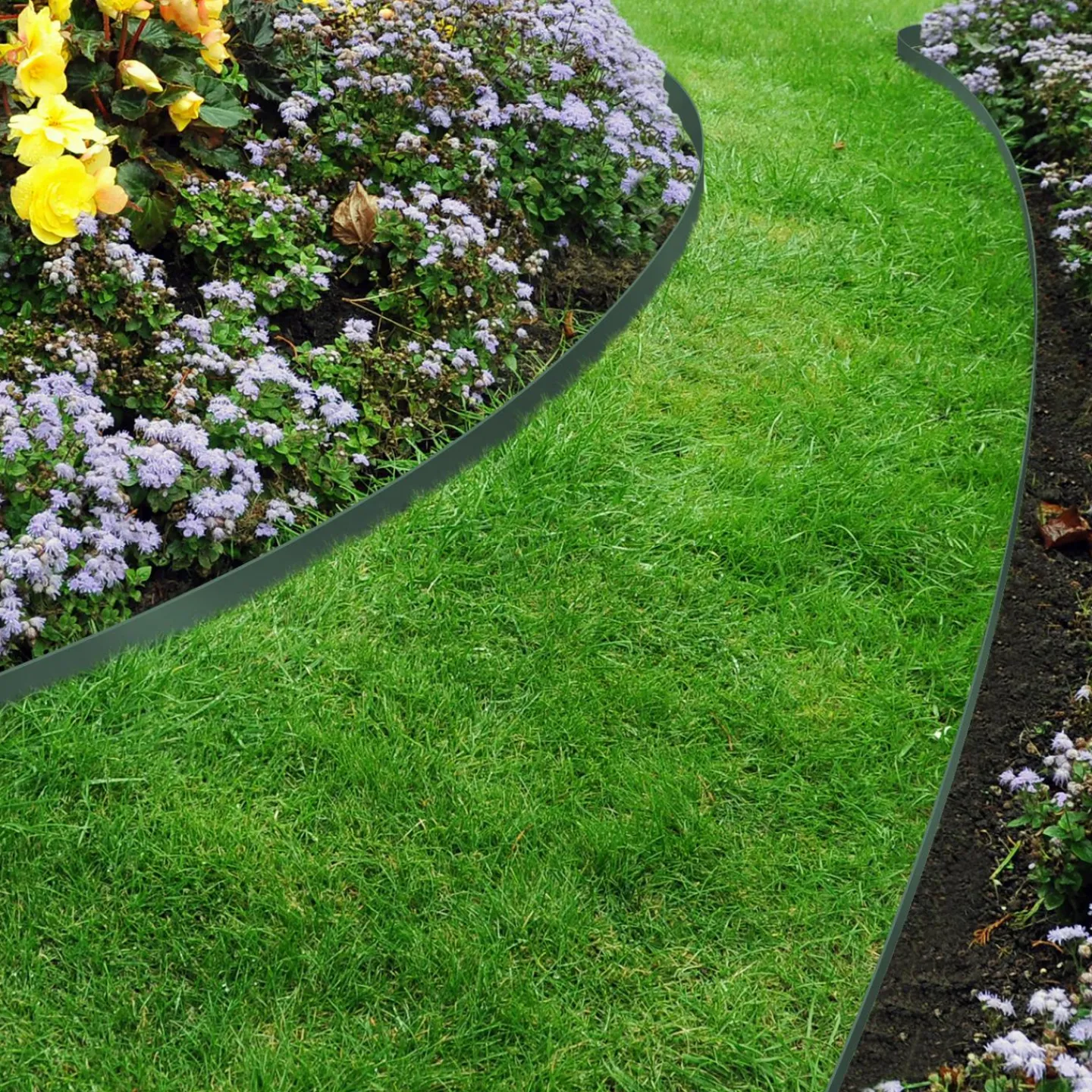 Bordure de jardin flexible verte à planter*IDMarket Hot