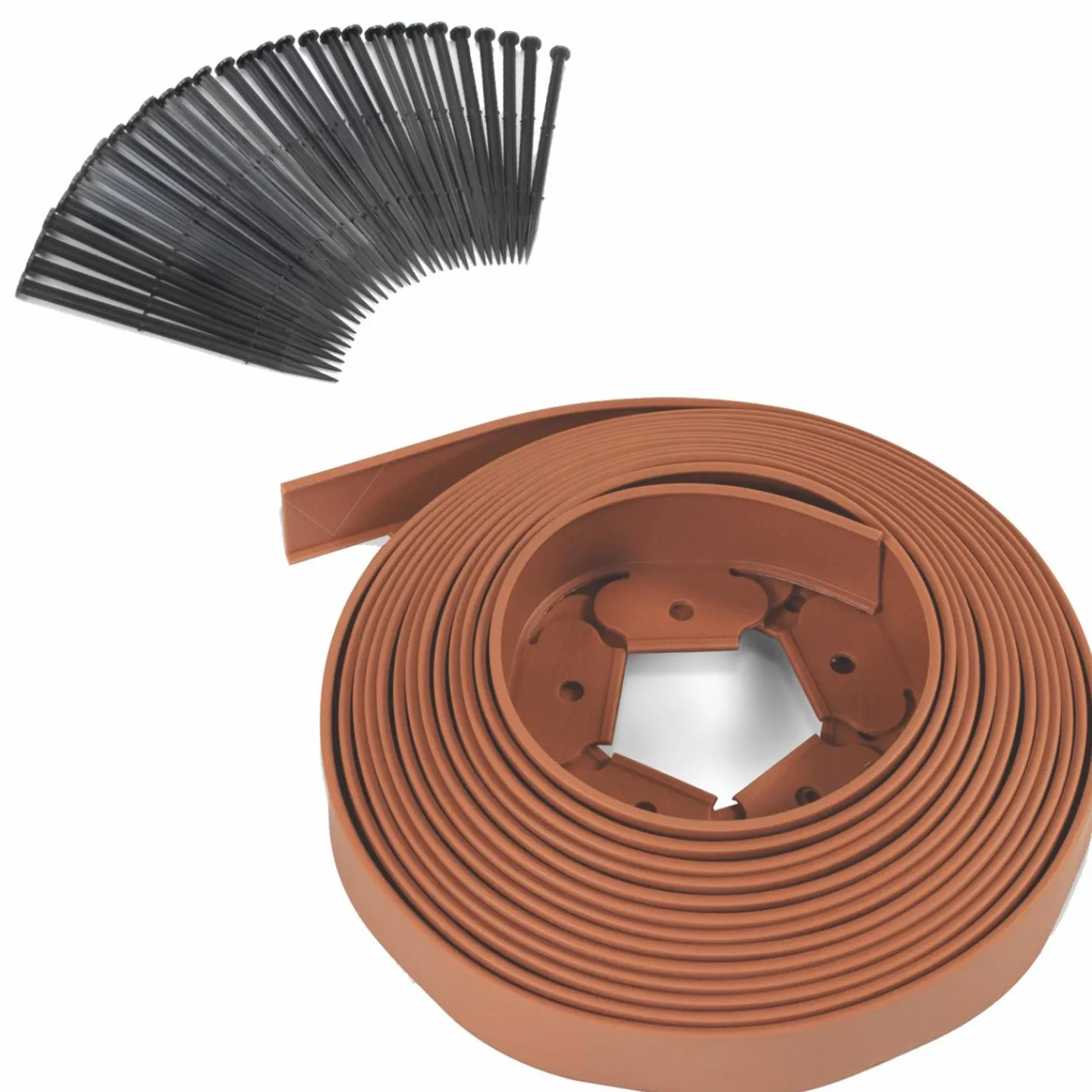 Bordure de jardin flexible marron terracotta à planter*IDMarket Clearance