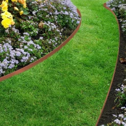 Bordure de jardin flexible marron terracotta à planter*IDMarket Clearance