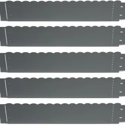 Bordures de jardin en acier gris anthracite*IDMarket Outlet