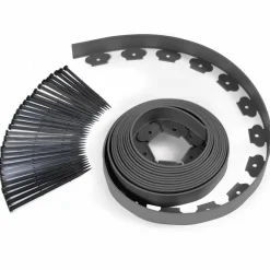 Bordures de jardin flexibles gris anthracite 8mx12cm*IDMarket New