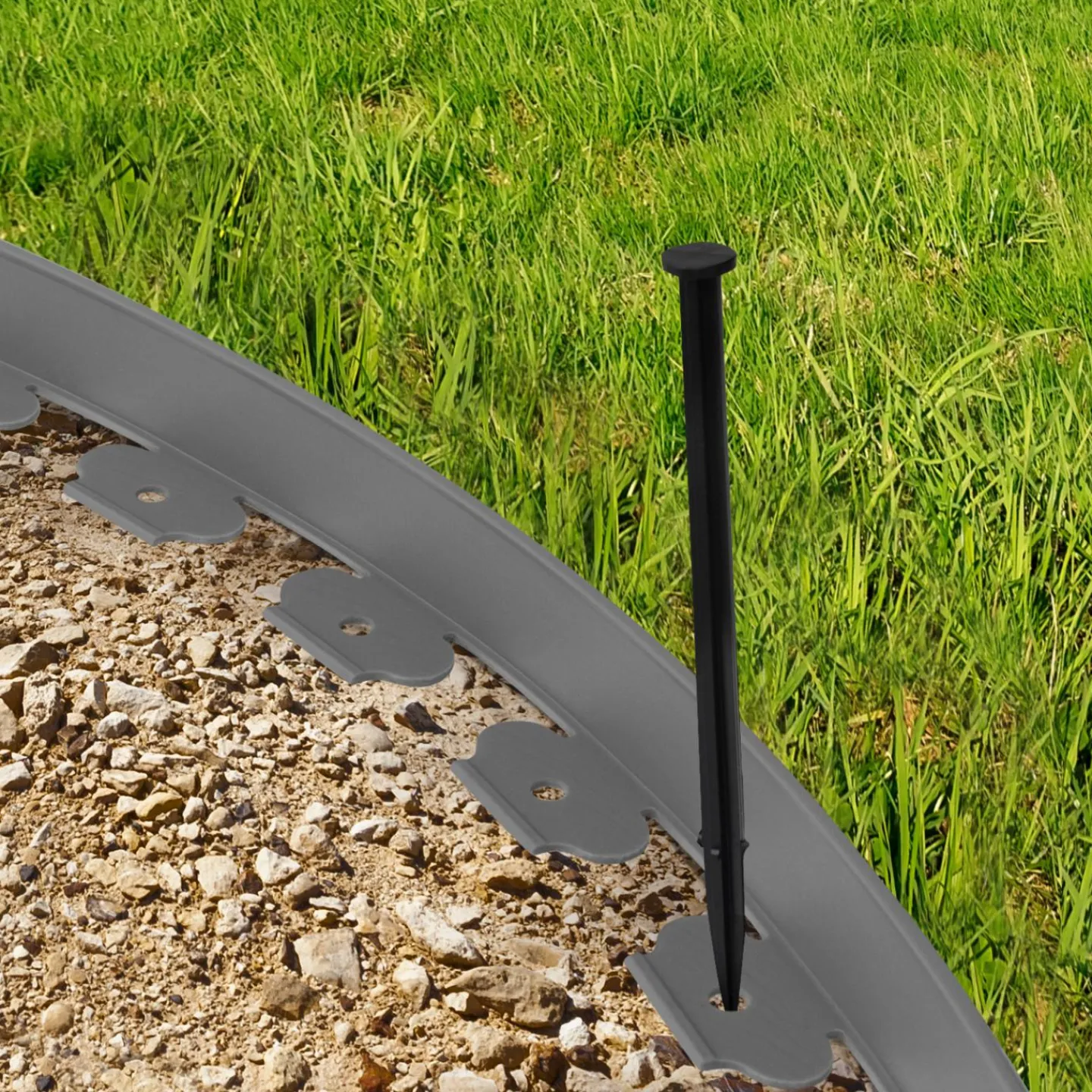 Bordures de jardin flexibles gris anthracite 8mx12cm*IDMarket New