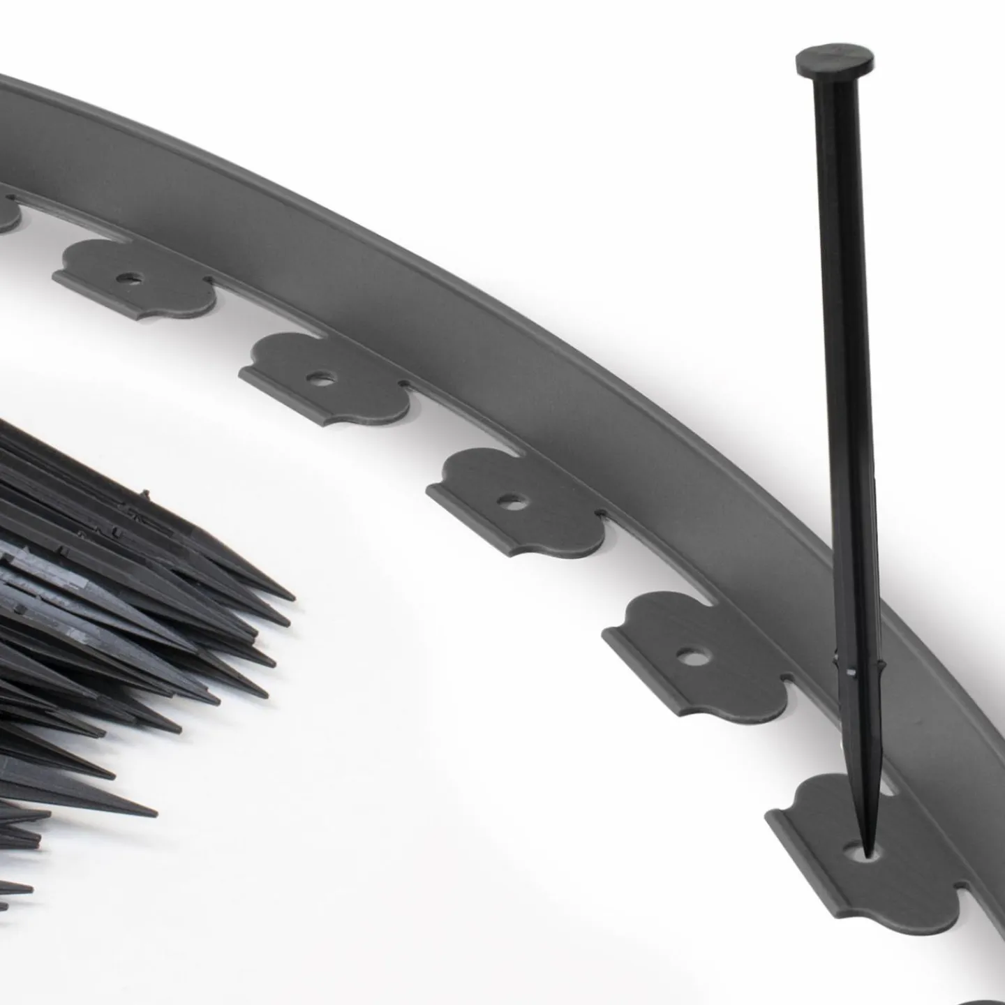 Bordures de jardin flexibles gris anthracite 8mx12cm*IDMarket New