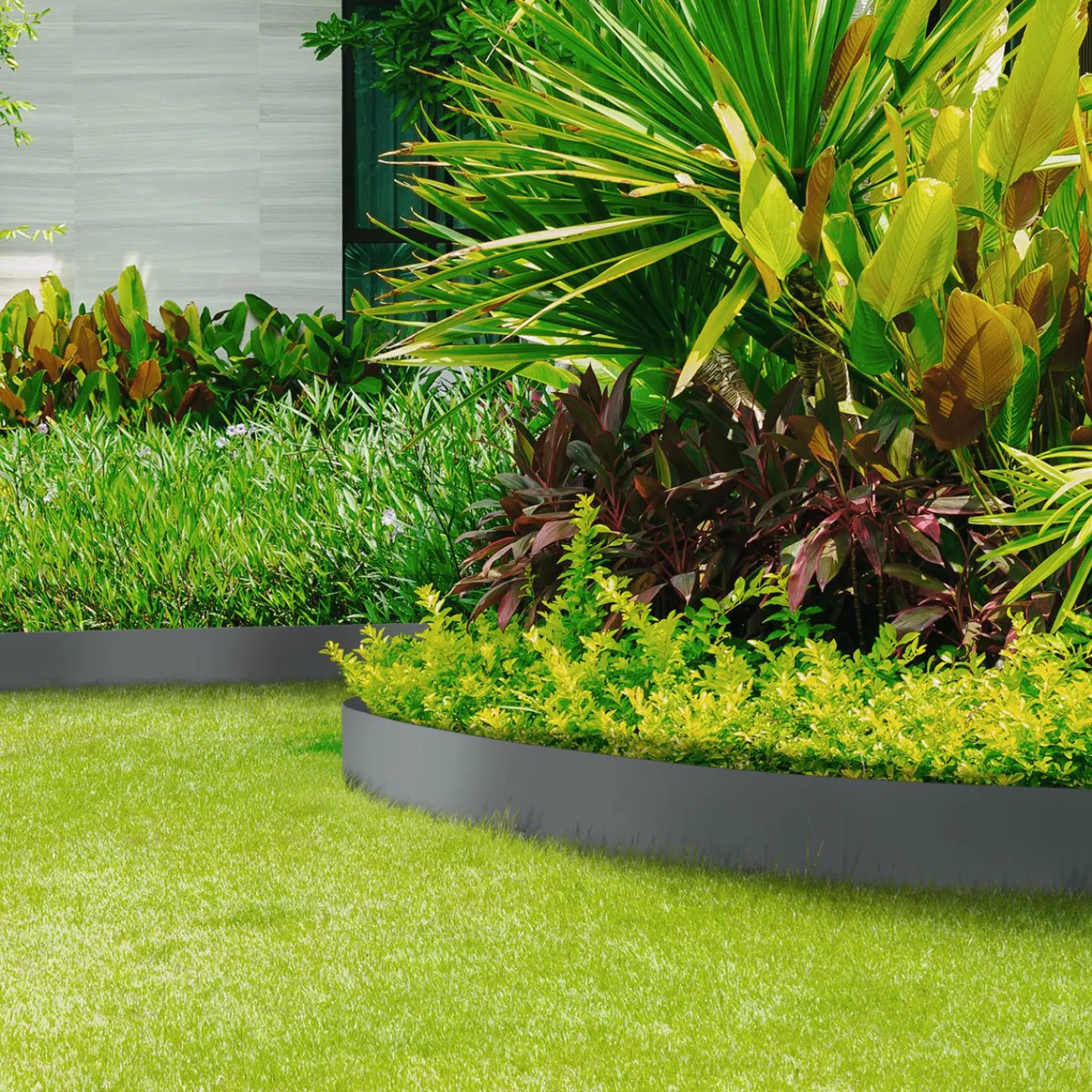 Bordures gris anthracite pour jardin*IDMarket Clearance