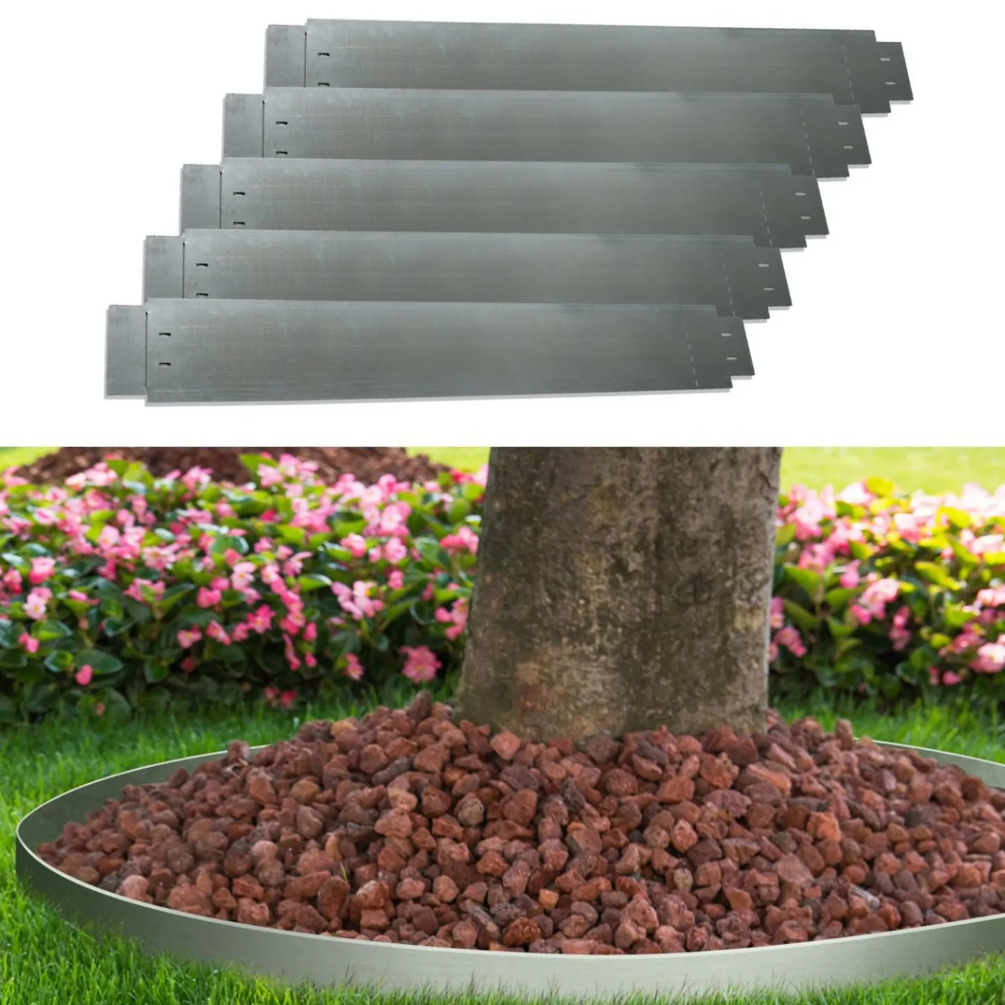 Bordurette de jardin en acier 5 m*IDMarket Sale