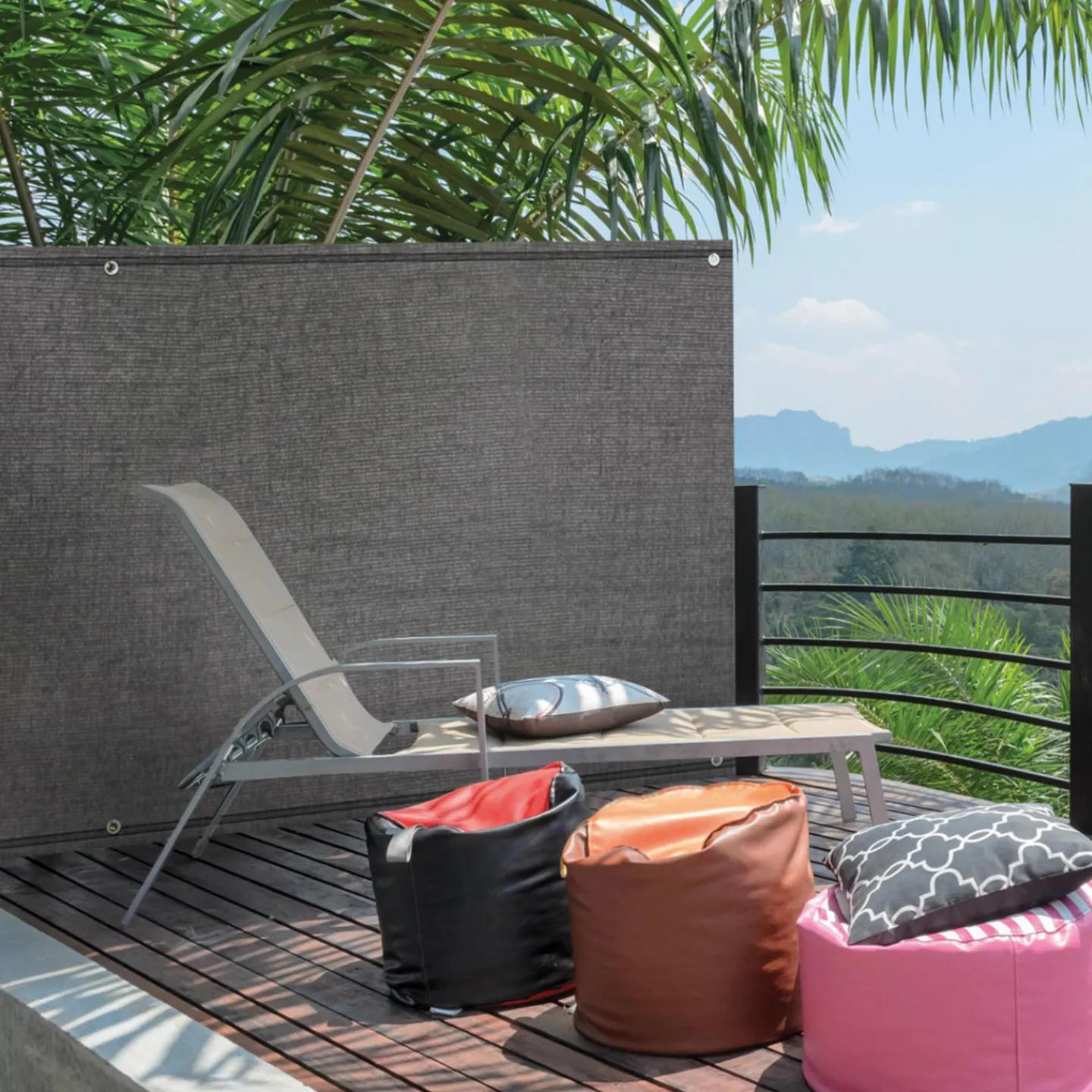 Brise vue 1,5 m x 10 m gris occultant 150 gr/m²*IDMarket Discount