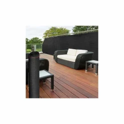 Brise vue 1,5 m x 10m noir occultant 300 g m²*IDMarket