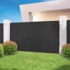 Brise vue 1,8 m x 10m noir occultant 300 g m²*IDMarket