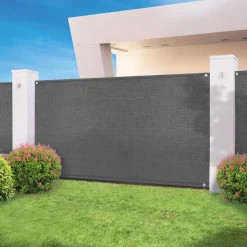 Brise vue gris 2 m x 10 m occultant 300 gr/m²*IDMarket