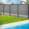 Brise vue gris clair 1,5 m x 10 m occultant 220 g/m²*IDMarket Best
