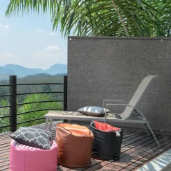Brise vue gris 1,5m x 10m occultant 300g m²*IDMarket Outlet