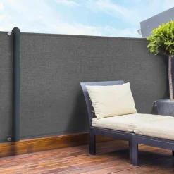 Brise vue 1m x 10 m gris anthracite occultant 90 g m²*IDMarket Sale