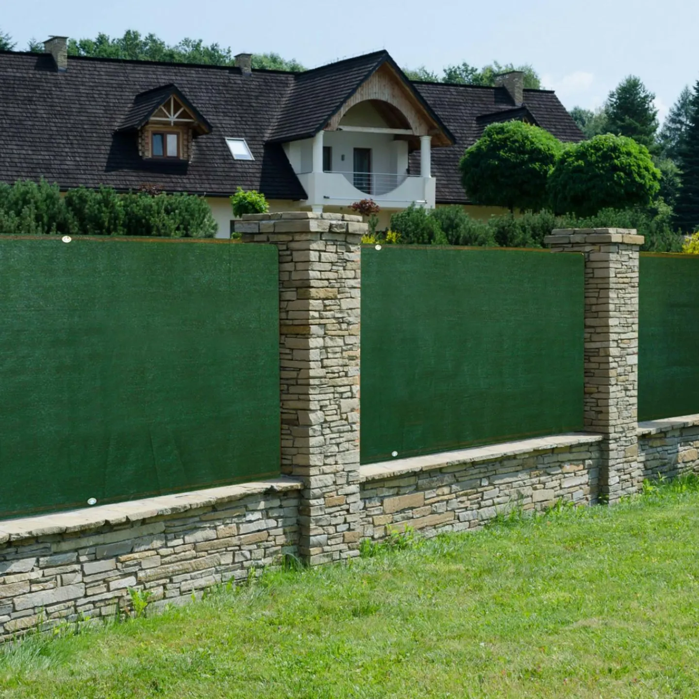 Brise vue 1,20m x 10m vert occultant 90g m²*IDMarket Discount