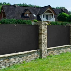 Brise vue noir 1,8 m x 10 m occultant et résistant 400 g/m²*IDMarket Online