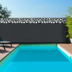 Brise vue occultant effet lames de clôture motifs FLOWER 1,5 x 10M 160 gr/m²*IDMarket Online