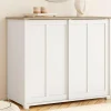 Buffet 100 cm 2 portes coulissantes blanc*IDMarket Hot