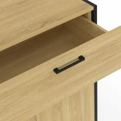 Buffet 100 cm 3 portes et 1 tiroir design industriel*IDMarket Outlet