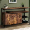 Buffet bas industriel 2 portes effet bois vieilli 100 cm*IDMarket Hot