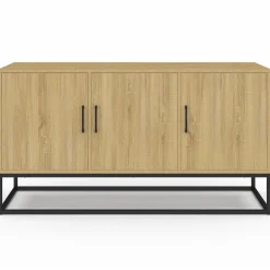 Buffet bas industriel bois et noir*IDMarket New