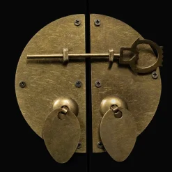 Buffet bas noir style asiatique 3 portes*IDMarket Clearance