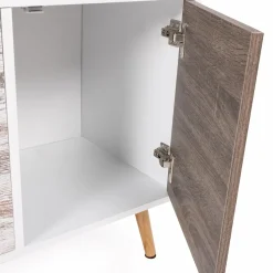 Buffet bas scandinave 3 portes blanc effet vieilli*IDMarket Online