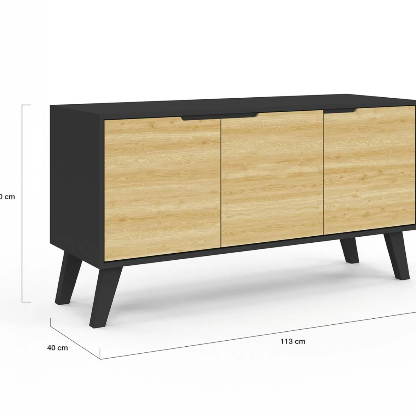 Buffet bas scandinave noir*IDMarket Best