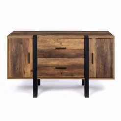 Buffet bois foncé avec pied épingle*IDMarket Discount