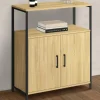 Buffet d'appoint 1 niche et 2 portes 70 cm design industriel*IDMarket