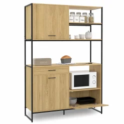 Buffet de cuisine industriel 3 portes 1 tiroir*IDMarket Sale