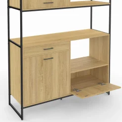 Buffet de cuisine industriel 3 portes 1 tiroir*IDMarket Sale