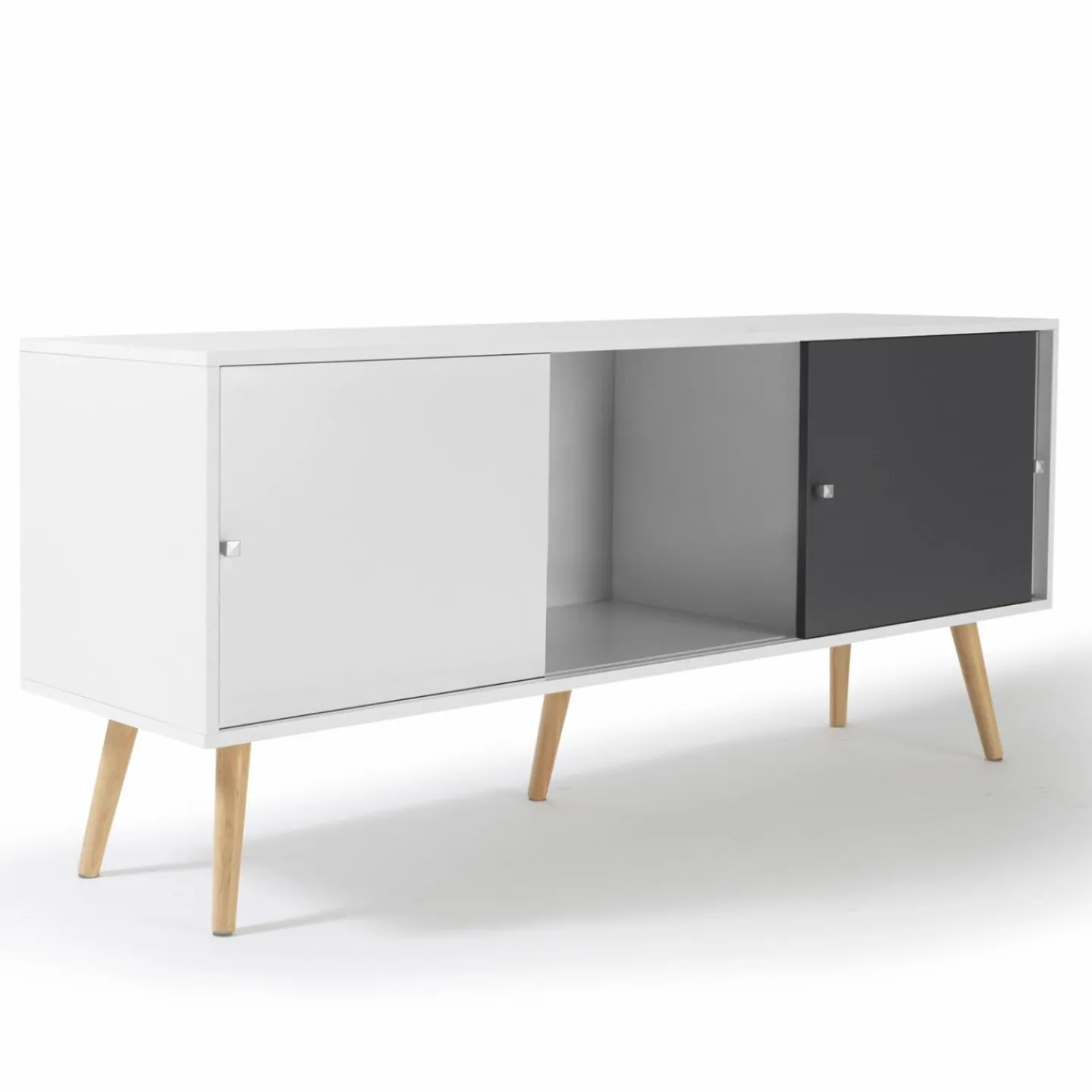 Buffet scandinave bois blanc et gris EFFIE*IDMarket Sale