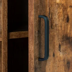 Buffet style industriel 2 portes effet bois vieilli 100 cm*IDMarket Discount