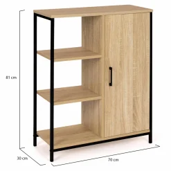 Buffet style industriel avec étagères et placard*IDMarket Hot