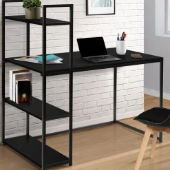 Bureau bibliothèque noir design industriel*IDMarket Hot