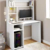 Bureau blanc avec étagères de rangement*IDMarket Sale