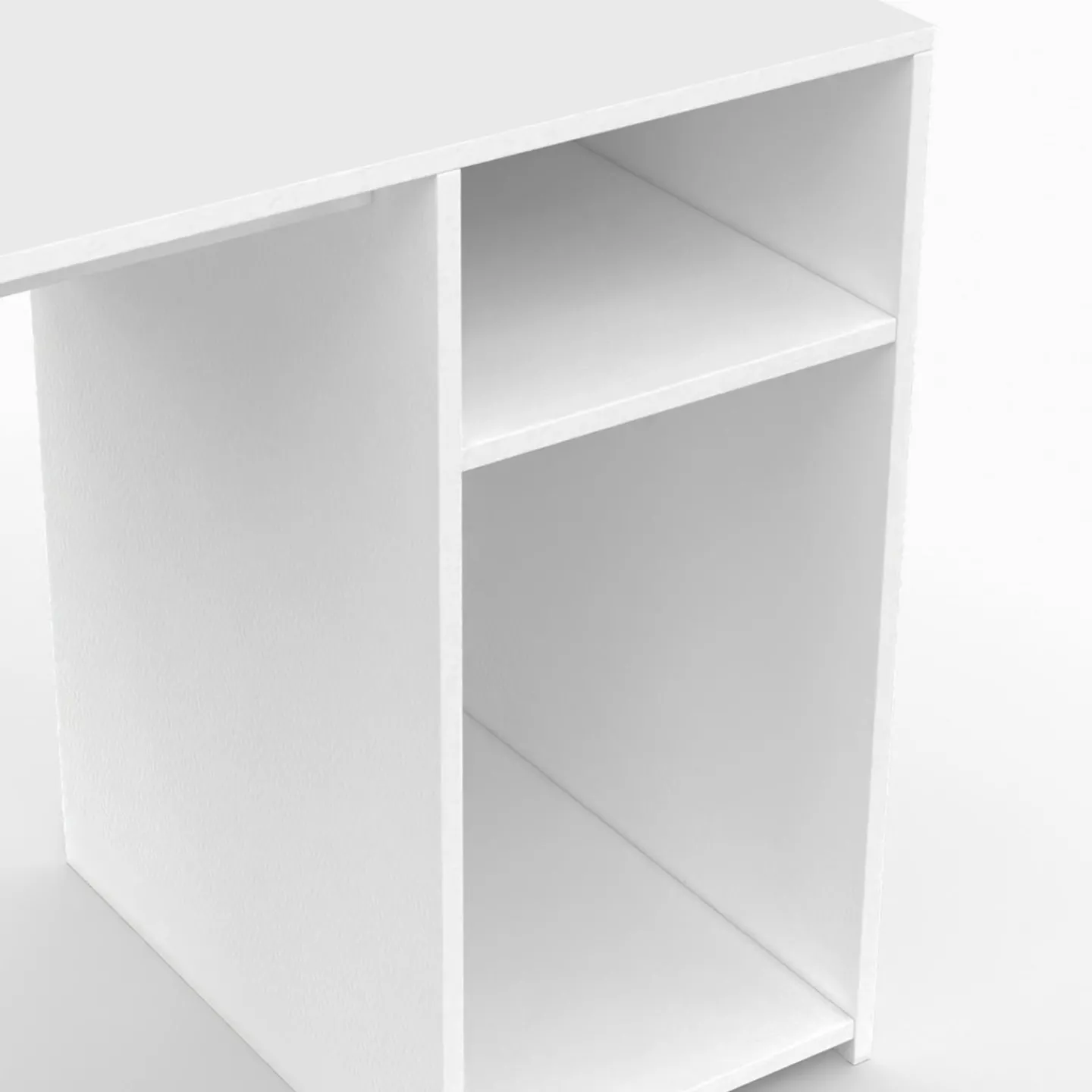 Bureau blanc avec étagères de rangement*IDMarket Sale