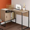 Bureau d'angle industriel noir et façon hêtre*IDMarket Best